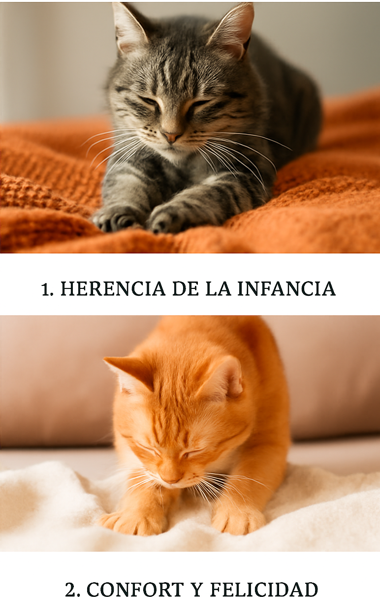 Motivos de por quñe los gatos amasan